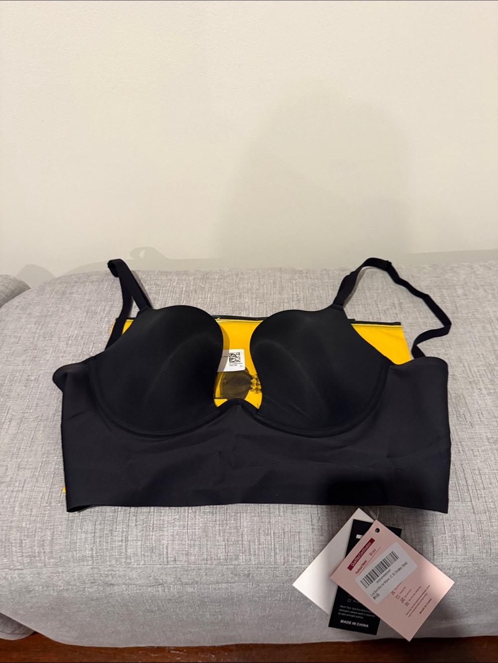 NWT Uoolerp Adjustable Low Back Bra -Black 38D - Picture 4 of 7